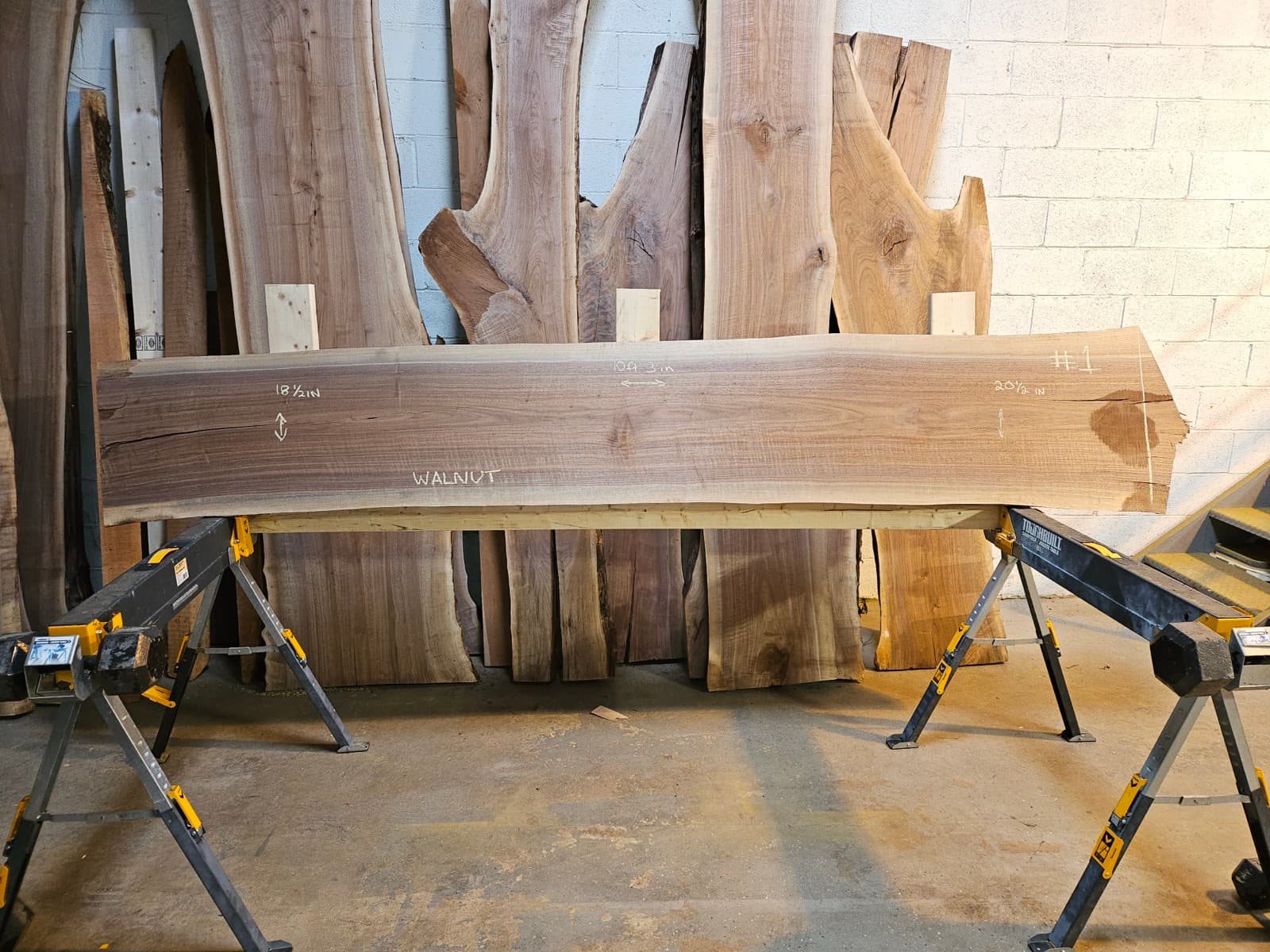 Live edge wood slab 1