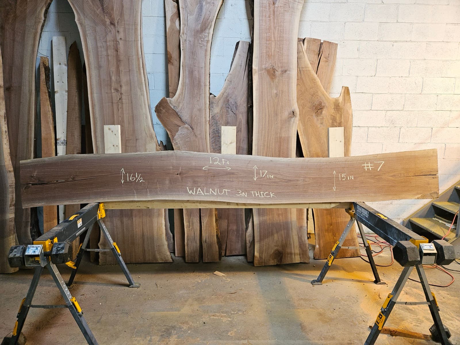 Live edge wood slab 12