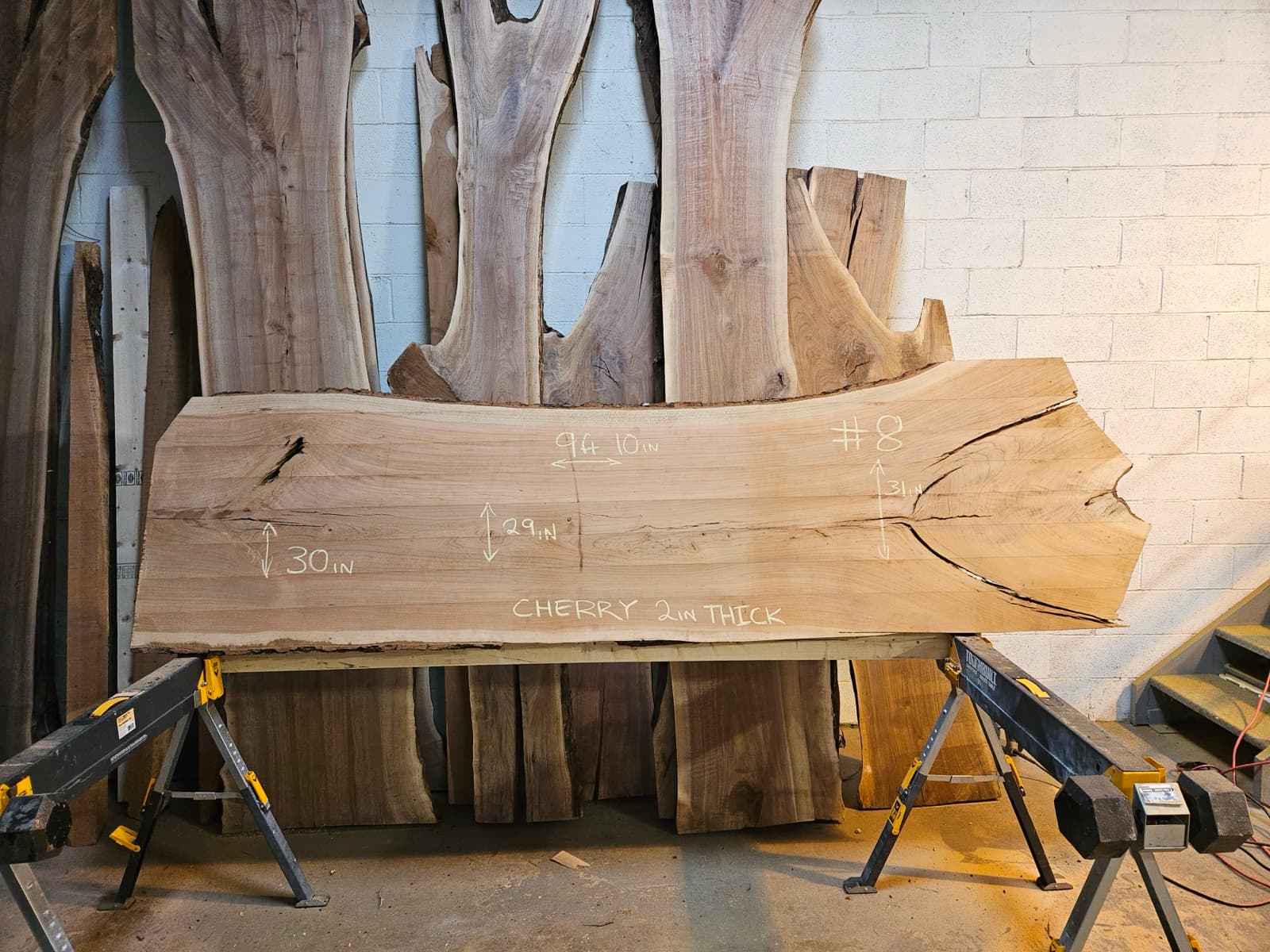 Live edge wood slab 14