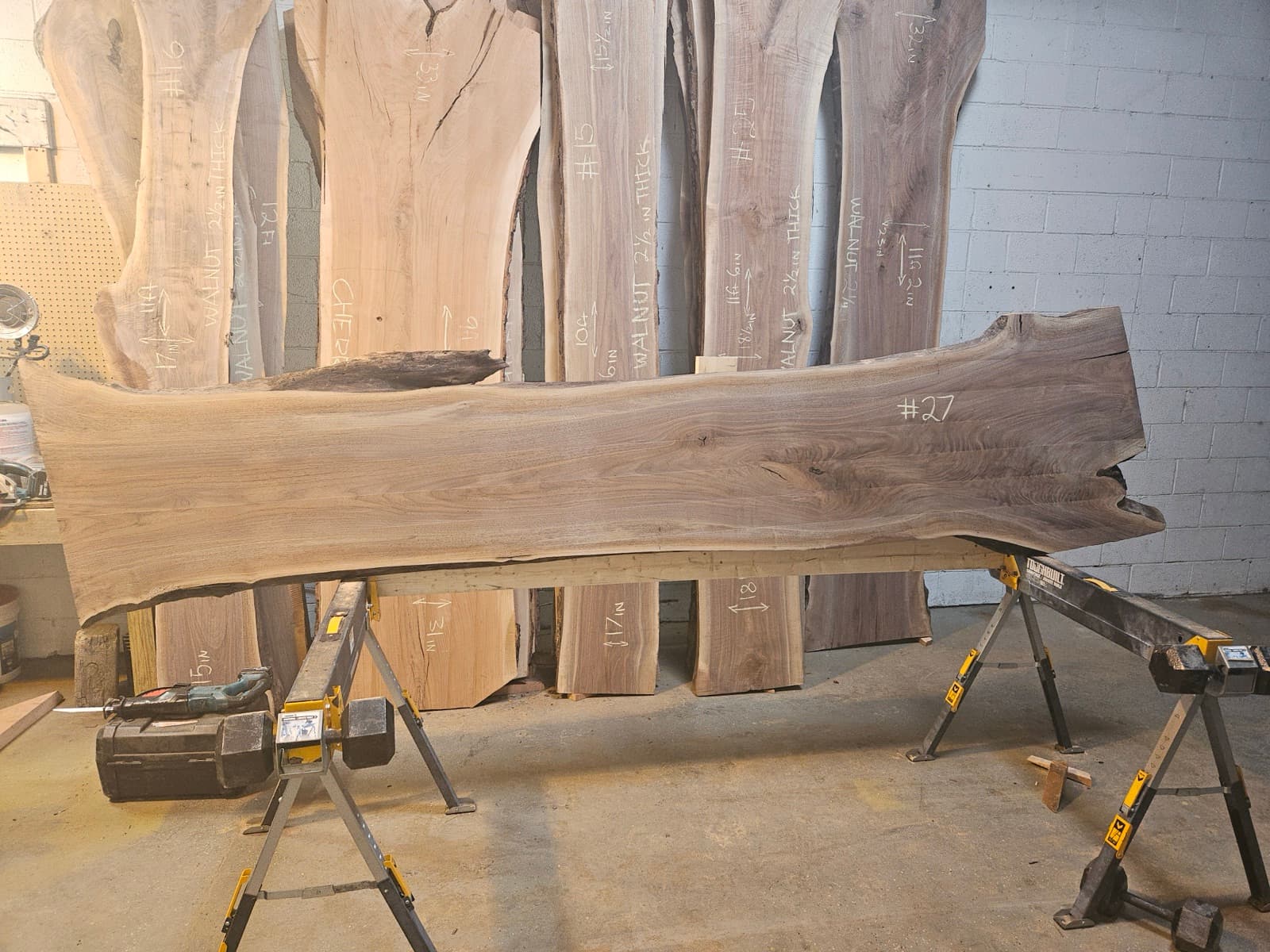 Live edge wood slab 17