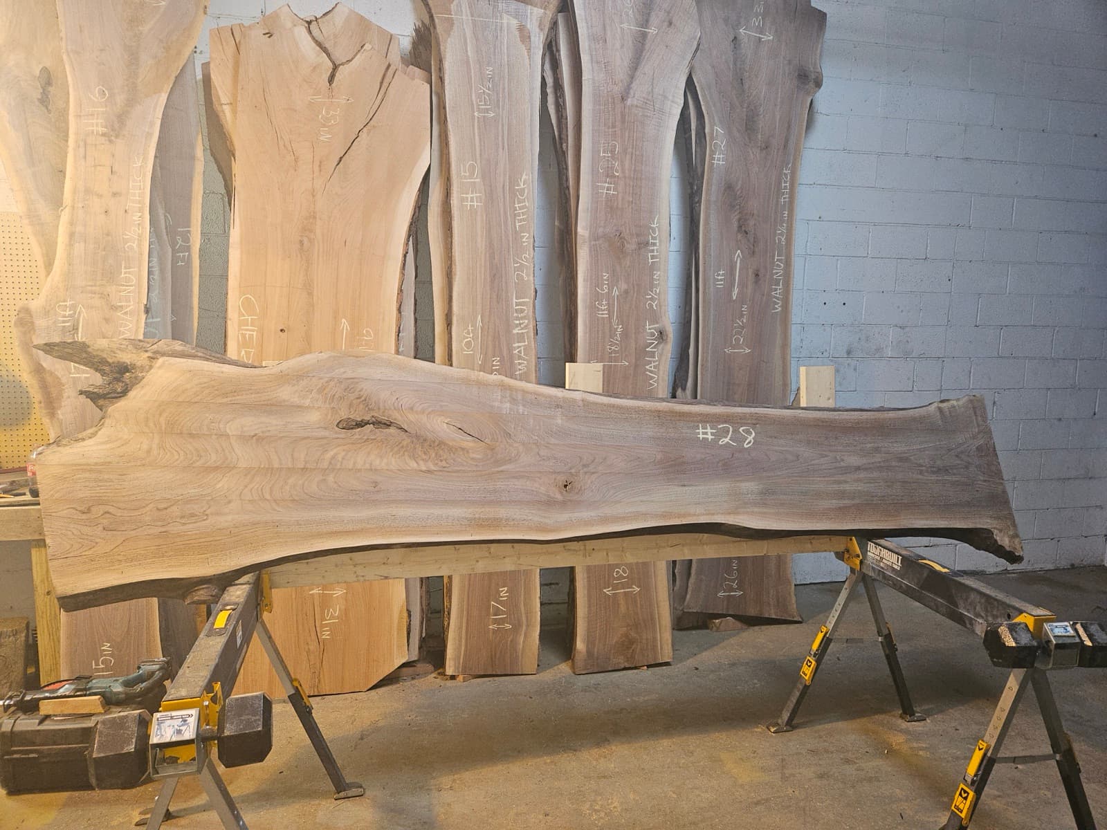 Live edge wood slab 19