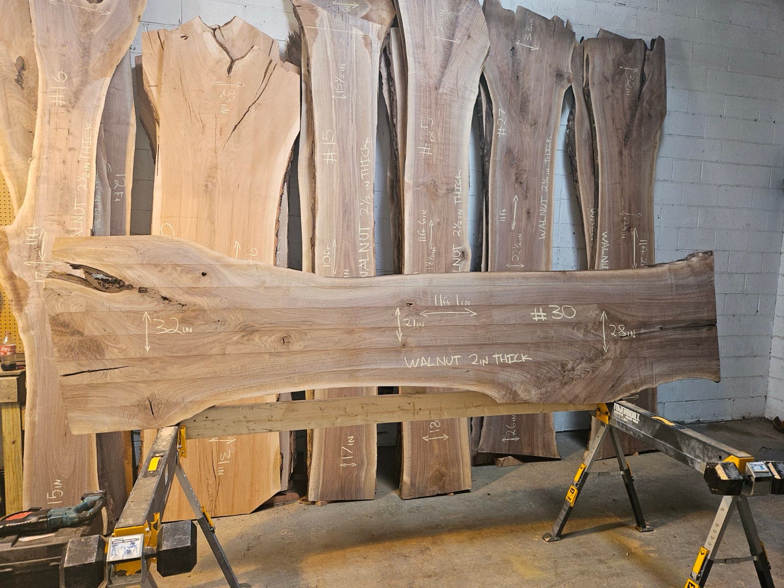 Live edge wood slab 22