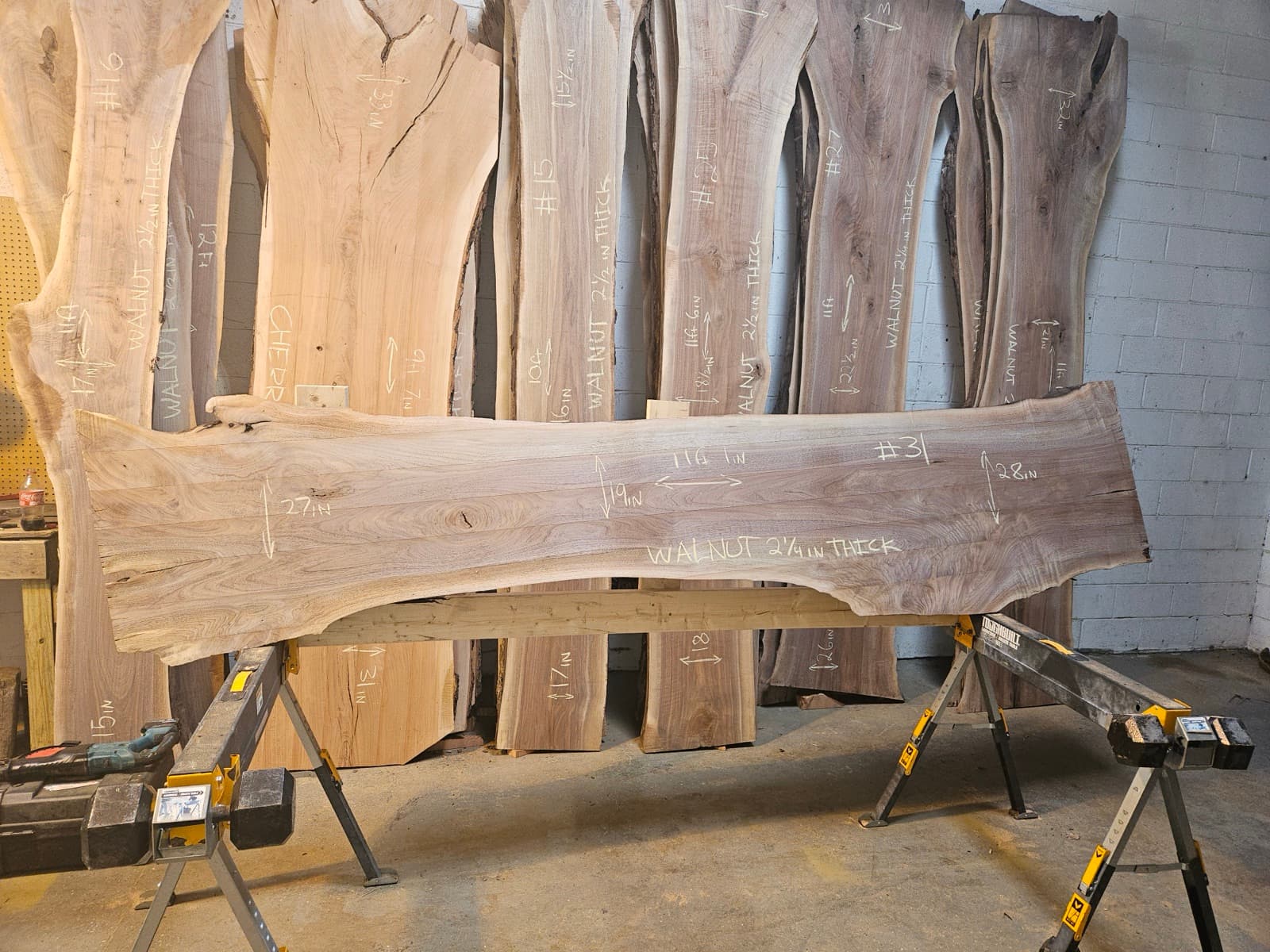 Live edge wood slab 24