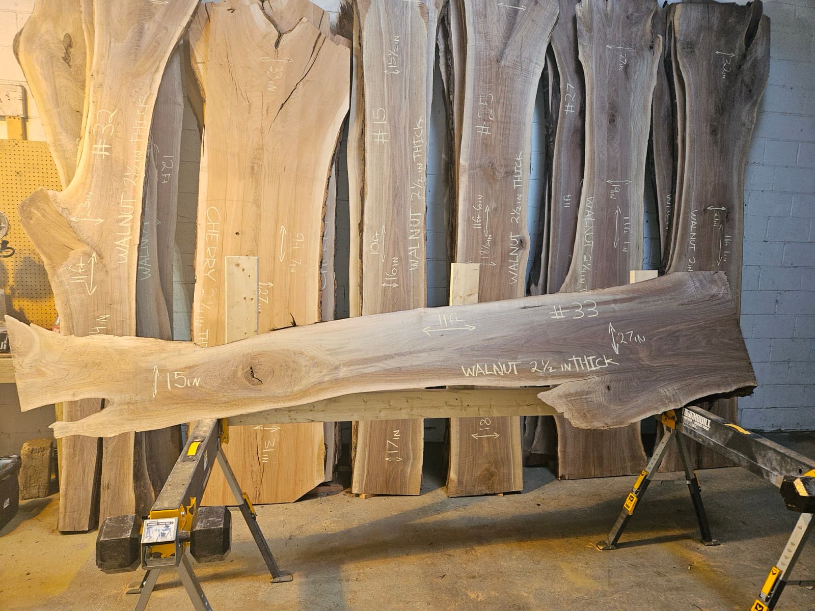 Live edge wood slab 28