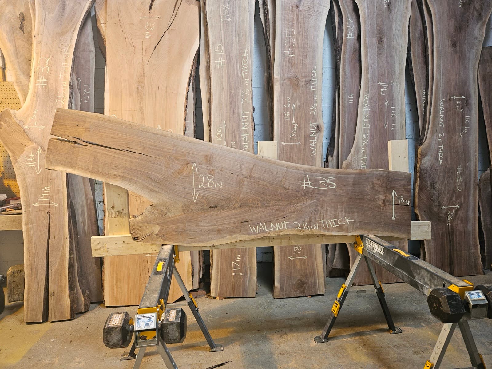 Live edge wood slab 34
