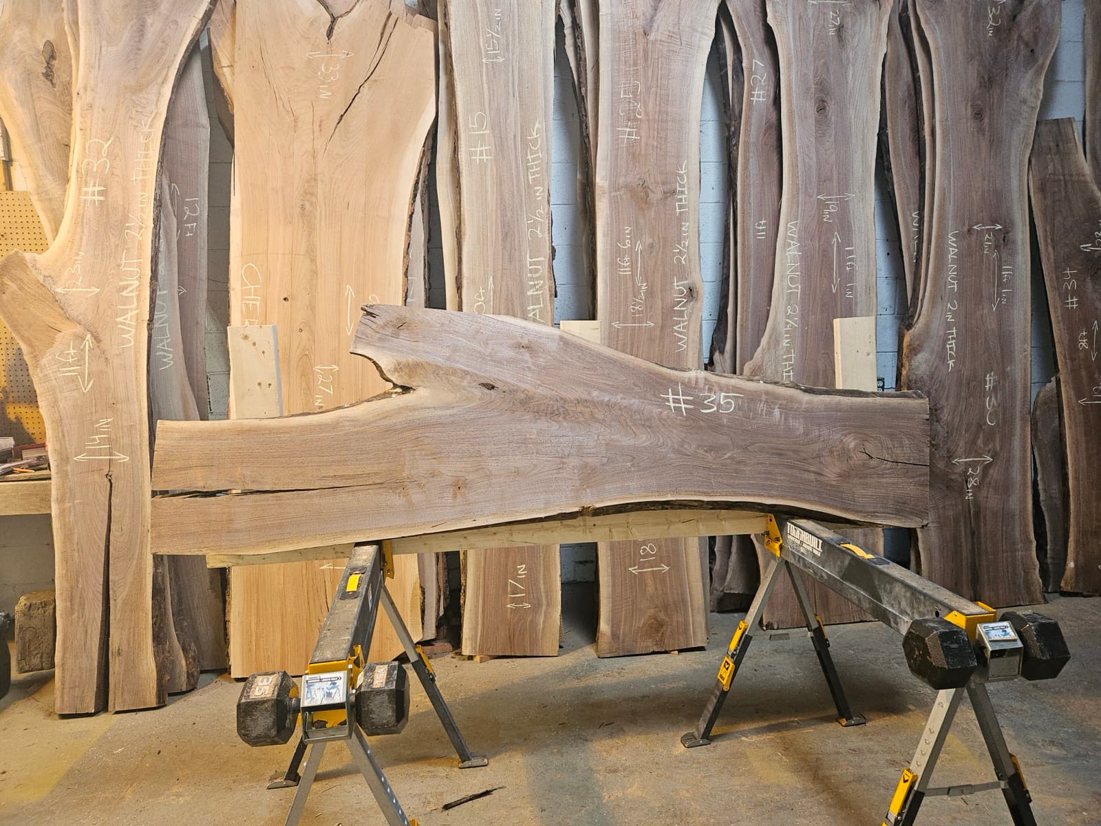 Live edge wood slab 35