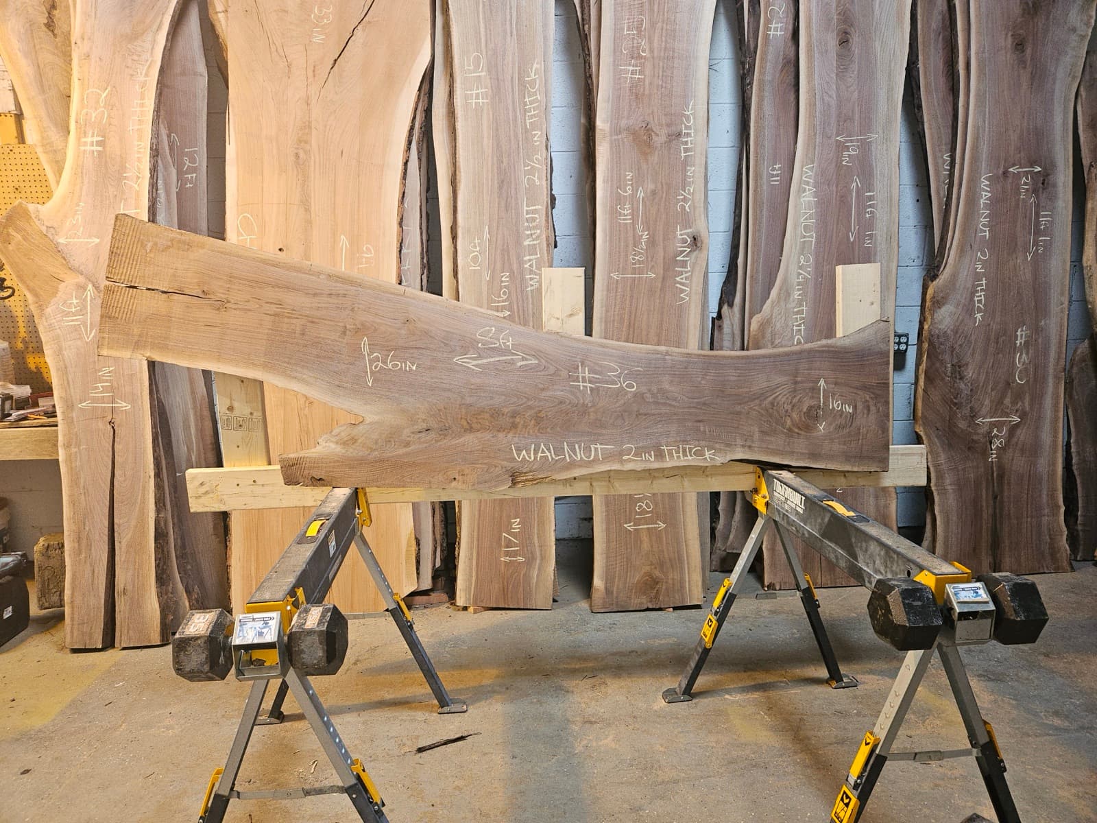 Live edge wood slab 36