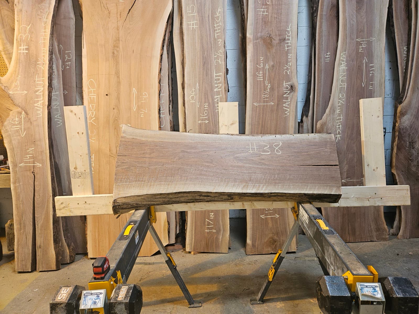 Live edge wood slab 42